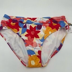 Time and Tru Women's Floral High Waist Twist Swim Bottoms Size 3X